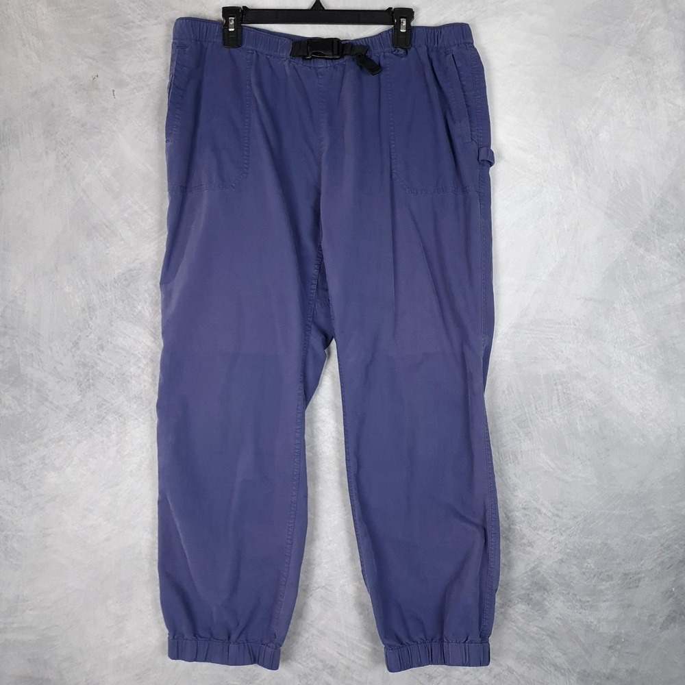 Duluth Trading Co Pants Mens XL Purple Jogger Elastic Cuff Belted Workwear